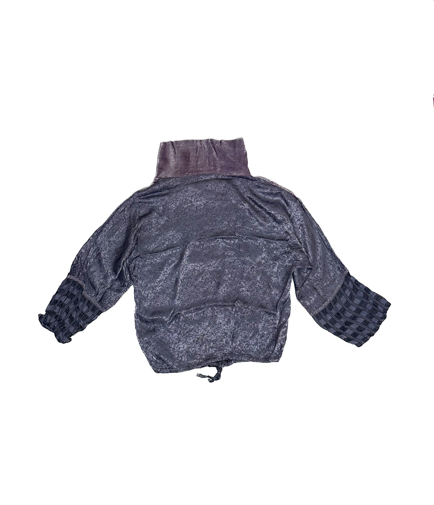 Multi Color Multi Fabric Purple Top