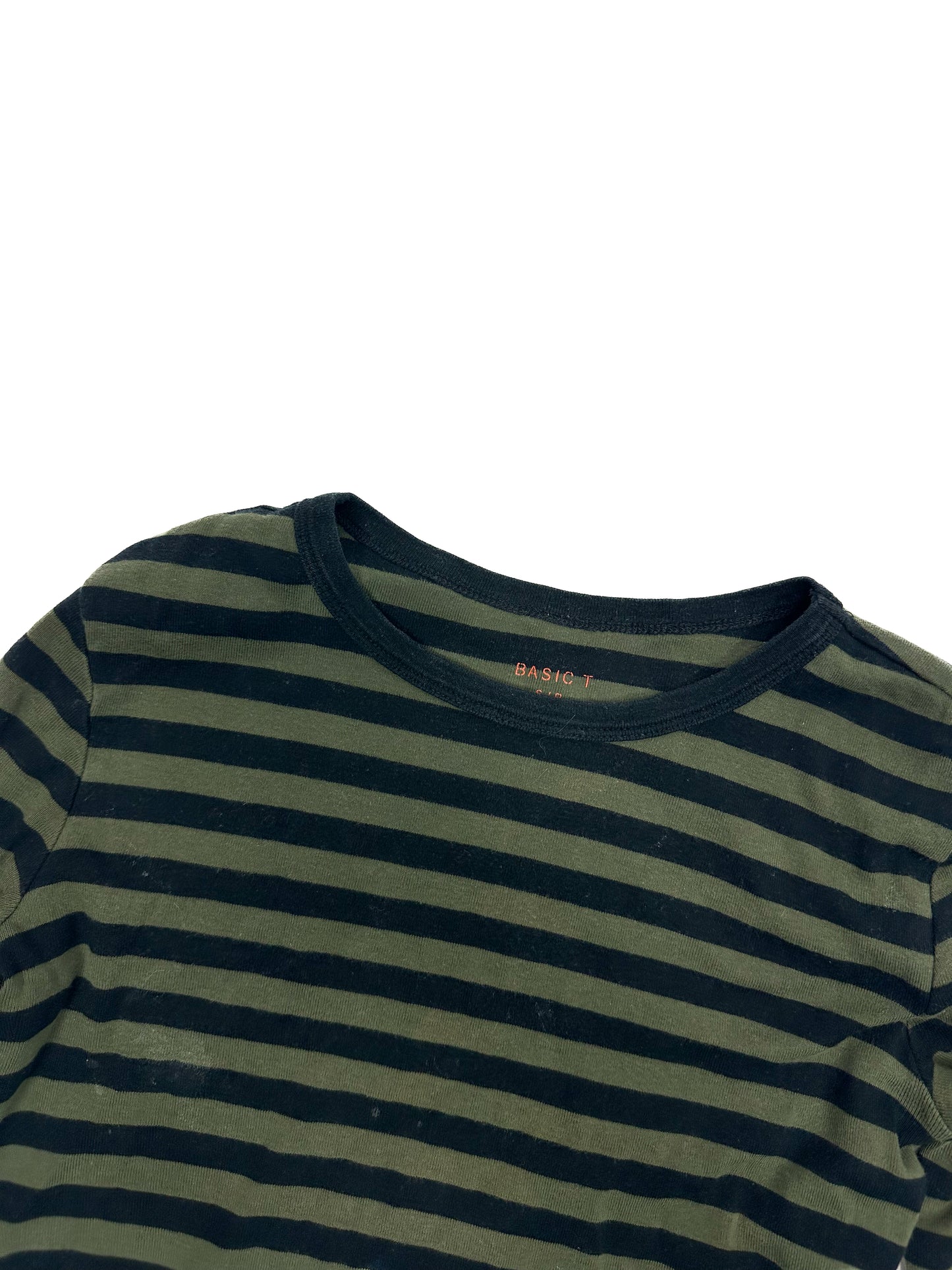 Dark Green Stripe Long Sleeves Shirt