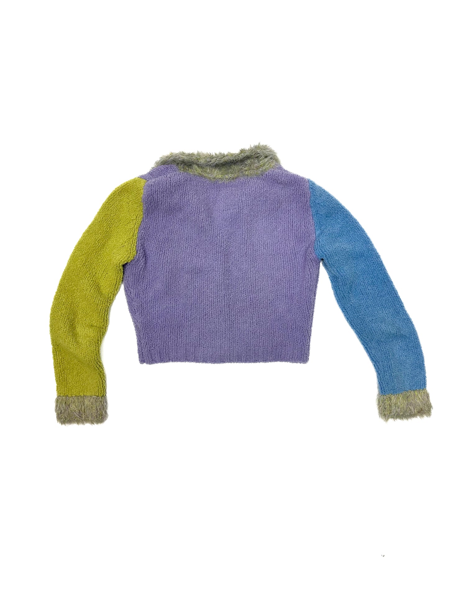 Short Multi Color Furry Sweater