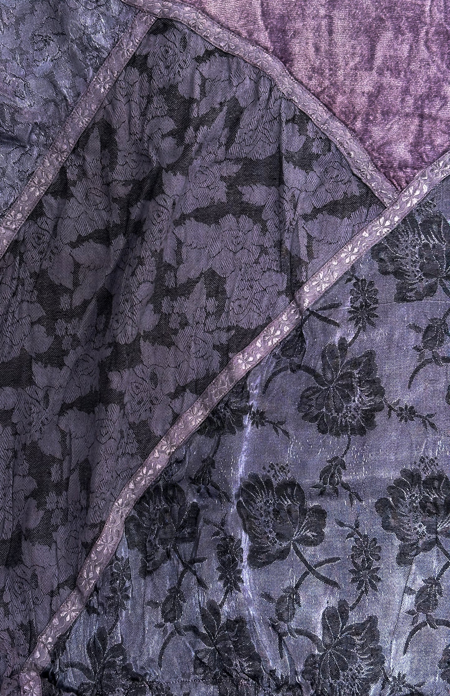 Multi Color Multi Fabric Purple Top