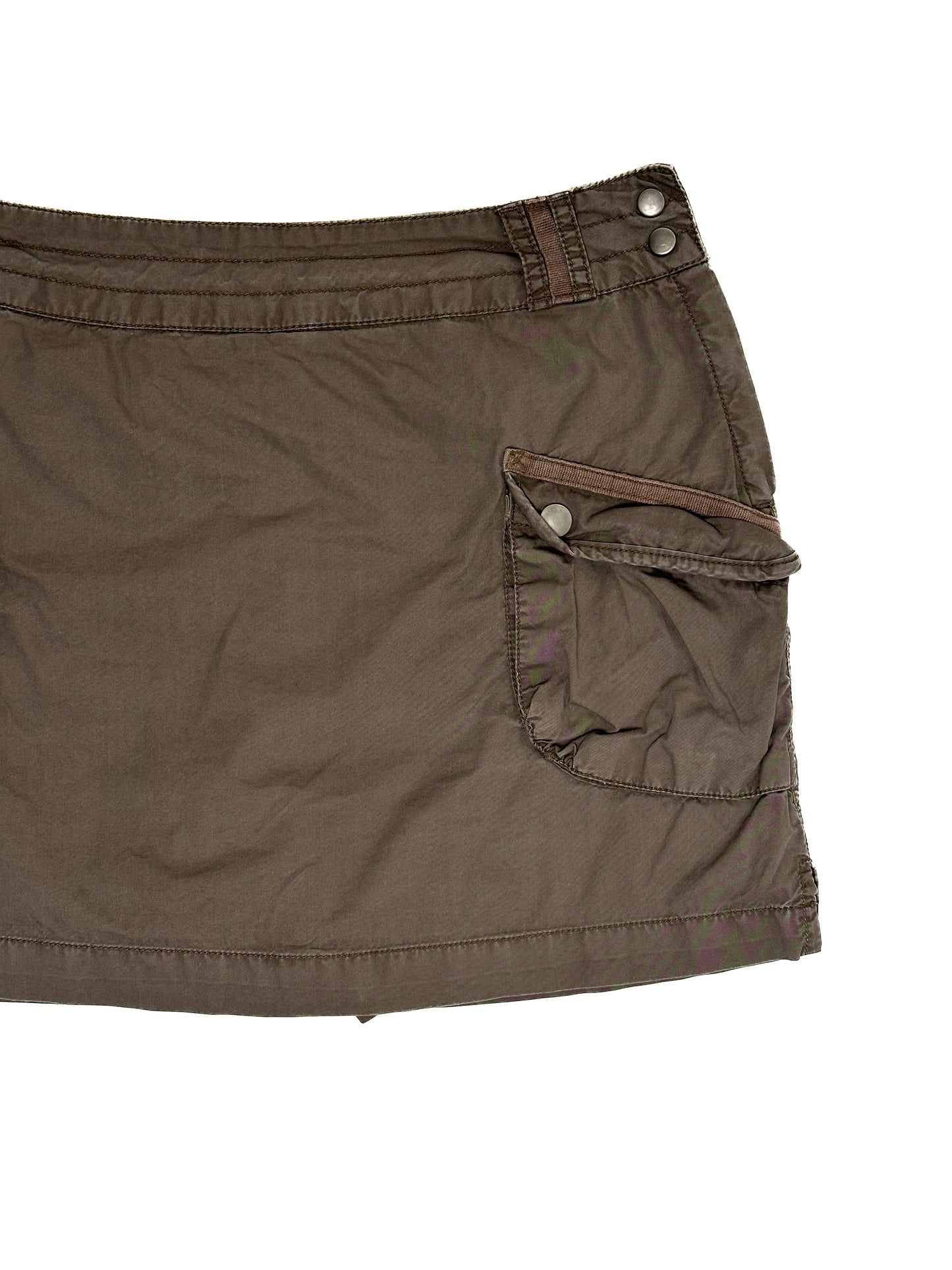 Mini Brown Utility Skirt