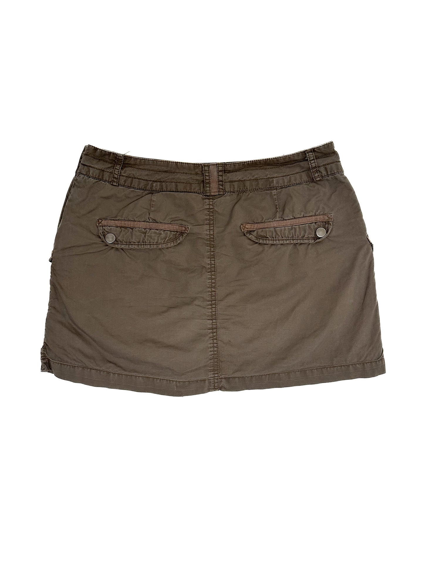 Mini Brown Utility Skirt