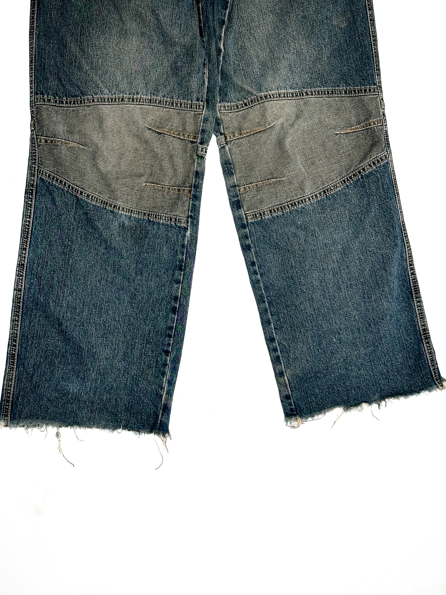 Blue Washed Pattern Jeans